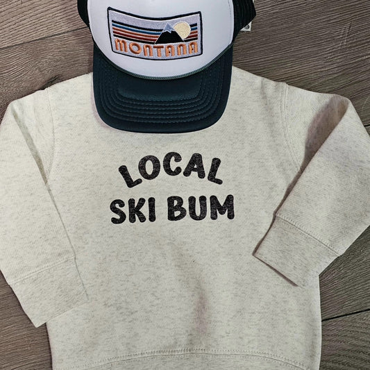 local ski bum toddler sweatshirt